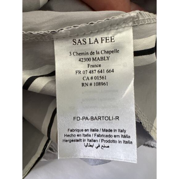 La Fee Maraboutee Striped  High Rise Pants Gray Size 40 - Picture 9 of 9